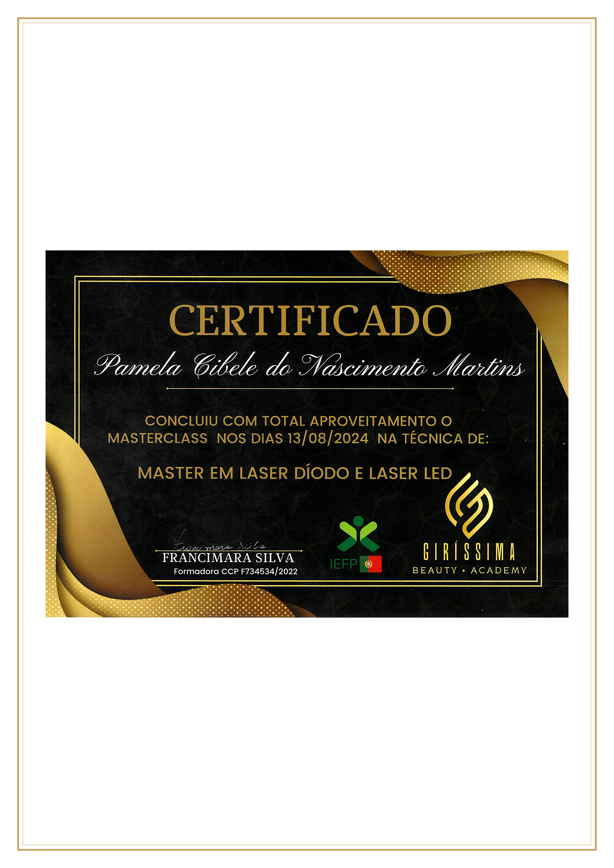 Certificat Laser Diodo et Laser LED