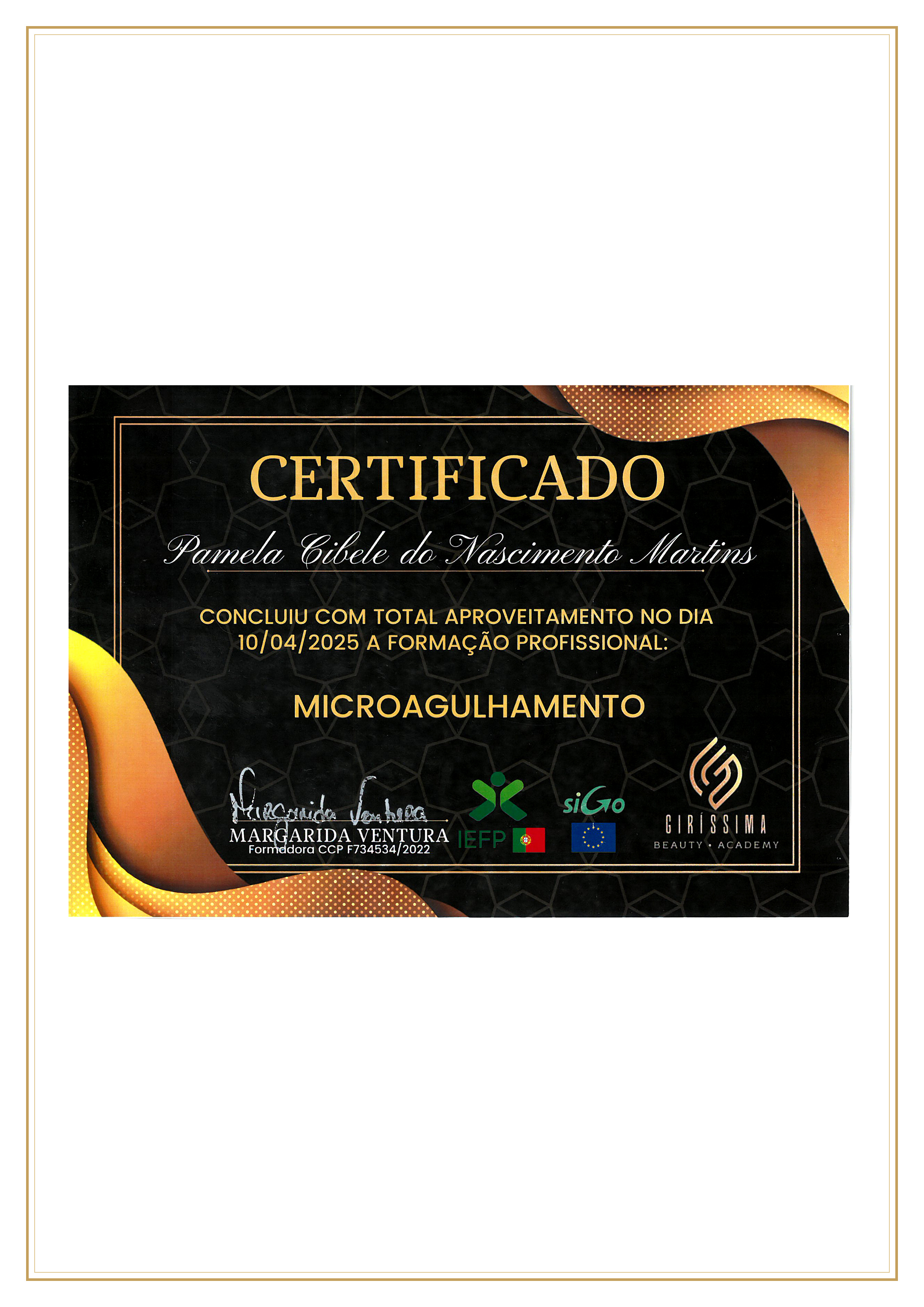 Certificat Microagulhamento
